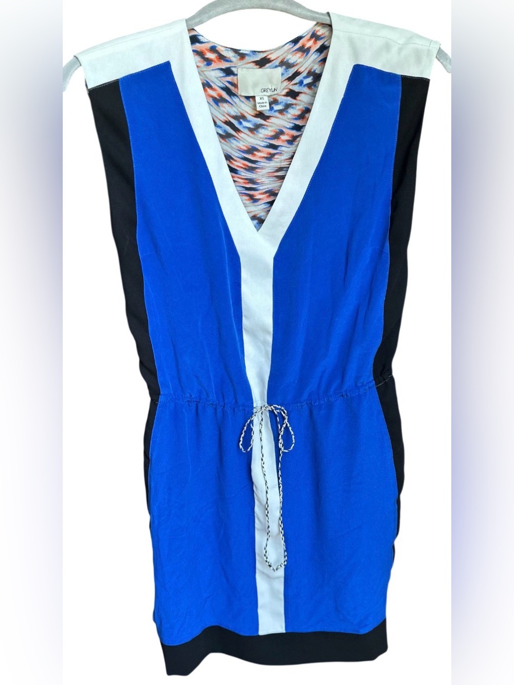 Greylin Silk Color Block Carly dress XS